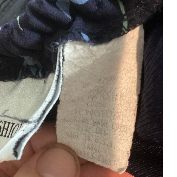 Vintage Fashion Bug Womens Maxi Skirt Large Y2K Forest Fairy Navy Blue Floral - Picture 8 of 8